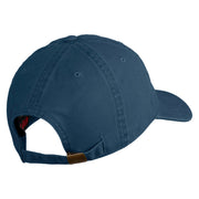 Air Combat Command Veteran Embroidered Washed Solid Pigment Dyed Cotton Twill Brass Buckle Cap - Navy OSFM