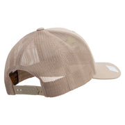 Licensed US Navy Veteran Embroidered Retro Trucker Cap - Khaki OSFM