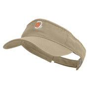 Rock Climbing Icon Embroidered Prostyle Cotton Twill Washed Visor - Khaki OSFM