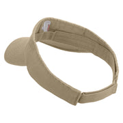 Rock Climbing Icon Embroidered Prostyle Cotton Twill Washed Visor - Khaki OSFM