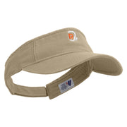 Rock Climbing Icon Embroidered Prostyle Cotton Twill Washed Visor - Khaki OSFM