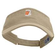 Rock Climbing Icon Embroidered Prostyle Cotton Twill Washed Visor - Khaki OSFM