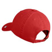 Air Combat Command Veteran Embroidered Washed Solid Pigment Dyed Cotton Twill Brass Buckle Cap - Red OSFM