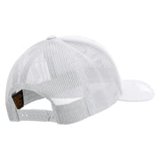 Licensed US Navy Veteran Embroidered Retro Trucker Cap - White OSFM