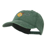 Fishing Spinner Embroidered Washed Cap