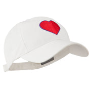 Filled Heart Symbol Embroidery Cap