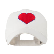 Filled Heart Symbol Embroidery Cap