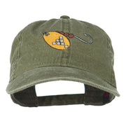 Fishing Spinner Embroidered Washed Cap