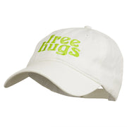 Free Hugs Embroidered Washed Dyed Cap