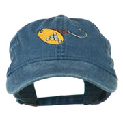 Fishing Spinner Embroidered Washed Cap