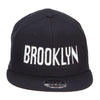 Brooklyn Embroidered Flat Bill Snapback Cap