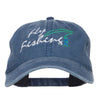 Fly Fishing Embroidered Washed Cap