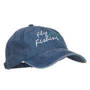 Fly Fishing Embroidered Washed Cap