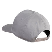 Bold G.O.A.T. Text Embroidered Solid Cotton Twill Pro Style Cap - Grey OSFM