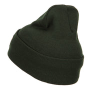 Fishing Veteran Embroidered Long Beanie