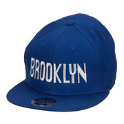 Brooklyn Embroidered Flat Bill Snapback Cap