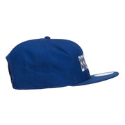 Brooklyn Embroidered Flat Bill Snapback Cap