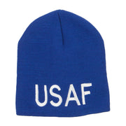 USAF Military Embroidered Short Beanie