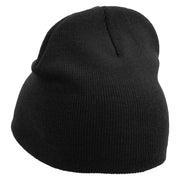 Golden Bird Embroidered 8 Inch Short Beanie - Black OSFM