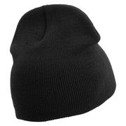 Golden Bird Embroidered 8 Inch Short Beanie - Black OSFM