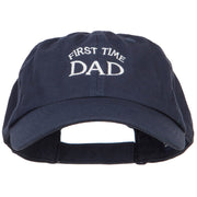 First Time Dad Letters Embroidered Low Cap