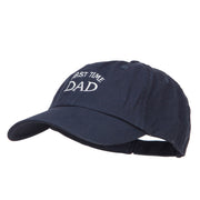 First Time Dad Letters Embroidered Low Cap