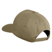Bold G.O.A.T. Text Embroidered Solid Cotton Twill Pro Style Cap - Khaki OSFM