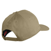 Bold G.O.A.T. Text Embroidered Solid Cotton Twill Pro Style Cap - Khaki OSFM