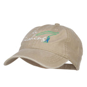 Fly Fishing Embroidered Washed Cap