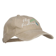 Fly Fishing Embroidered Washed Cap