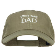 First Time Dad Letters Embroidered Low Cap