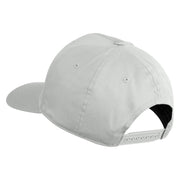 Bold G.O.A.T. Text Embroidered Solid Cotton Twill Pro Style Cap - White OSFM