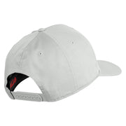 Bold G.O.A.T. Text Embroidered Solid Cotton Twill Pro Style Cap - White OSFM