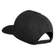 Bold G.O.A.T. Text Embroidered Solid Cotton Twill Pro Style Cap - Black OSFM