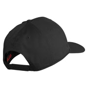 Bold G.O.A.T. Text Embroidered Solid Cotton Twill Pro Style Cap - Black OSFM