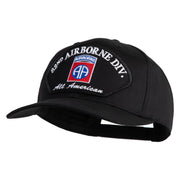 82nd Airborne Division All Americans Patched Solid Cotton Twill Pro Style Cap - Black OSFM