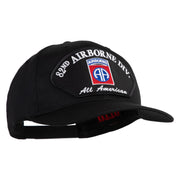 82nd Airborne Division All Americans Patched Solid Cotton Twill Pro Style Cap - Black OSFM