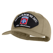 82nd Airborne Division All Americans Patched Solid Cotton Twill Pro Style Cap - Khaki OSFM