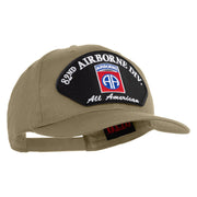82nd Airborne Division All Americans Patched Solid Cotton Twill Pro Style Cap - Khaki OSFM