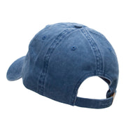 Mt Fuji Embroidered Washed Cotton Brass Buckle Cap