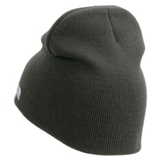 Licensed US Army Corps of Engineers Embroidered 8 Inch Knitted Short Beanie - Dk-Grey OSFM