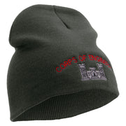 Licensed US Army Corps of Engineers Embroidered 8 Inch Knitted Short Beanie - Dk-Grey OSFM