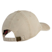 Twenty Second Air Force Veteran Embroidered Washed Solid Pigment Dyed Cotton Twill Brass Buckle Cap - Khaki OSFM