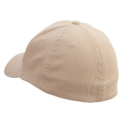 Hiking Man Typography Embroidered Low Profile Washed Flex Cap - Khaki OSFM