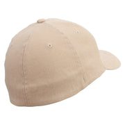 Hiking Man Typography Embroidered Low Profile Washed Flex Cap - Khaki OSFM