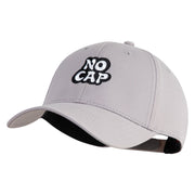 No Cap Embroidered 6 Panel Low Profile Structured Baseball Cap - Grey OSFM