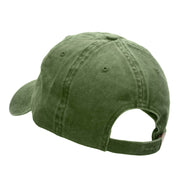 Mt Fuji Embroidered Washed Cotton Brass Buckle Cap