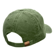 Mt Fuji Embroidered Washed Cotton Brass Buckle Cap