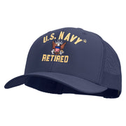 Licensed US Navy Retired Embroidered Retro Trucker Cap - Navy OSFM