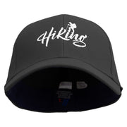 Hiking Man Typography Embroidered Low Profile Washed Flex Cap